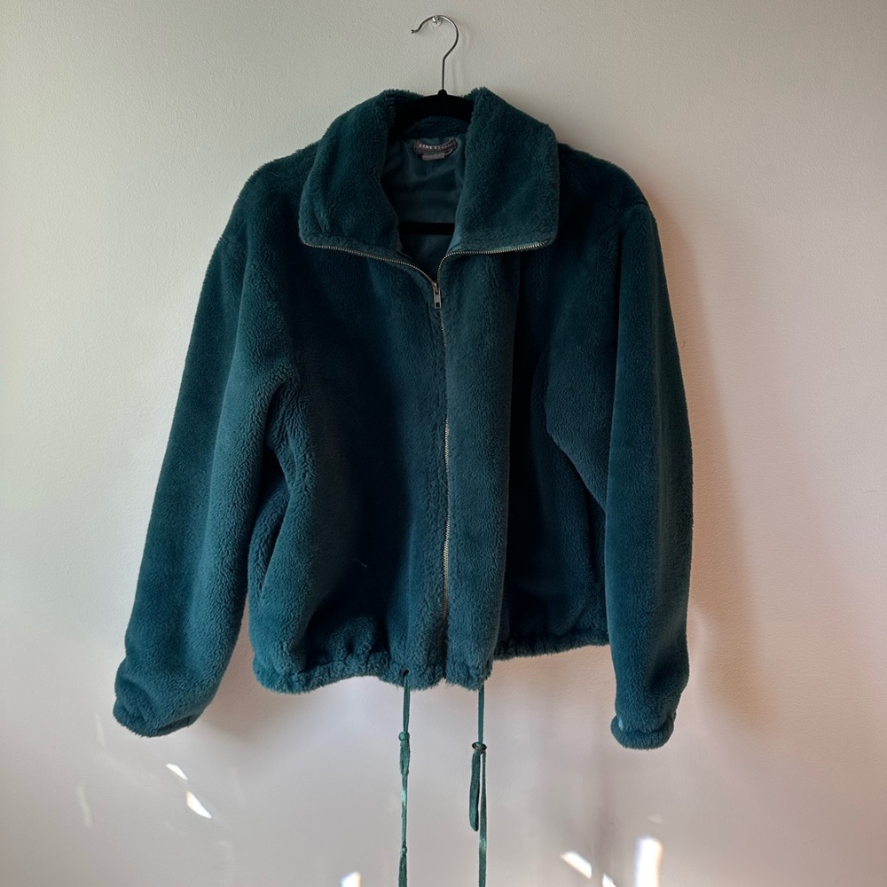 Faux Fur Blue Jacket Cozy Outerwear